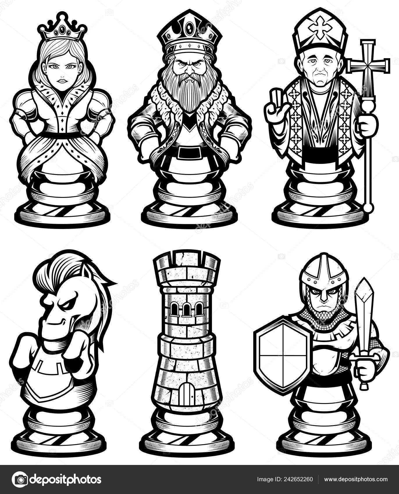 Peça de xadrez Livro para colorir Desenho Peão, xadrez, jogo