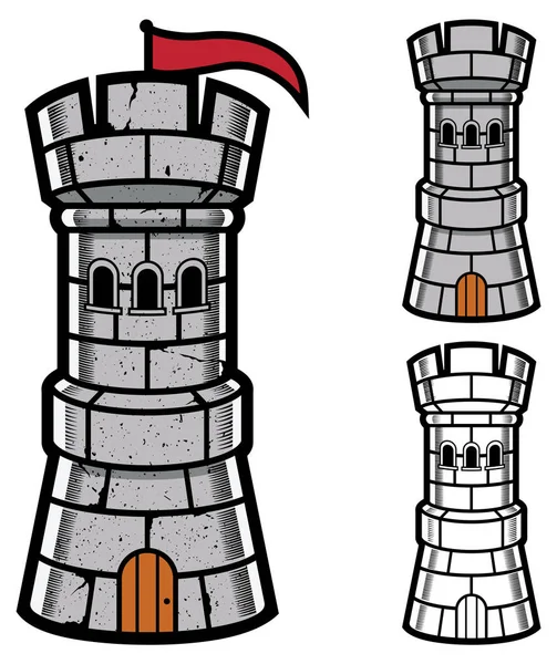 Stone Tower maskot — Stock vektor