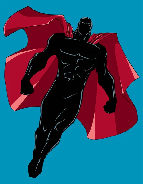 Супергероя літаючих силует 6 — стоковий вектор