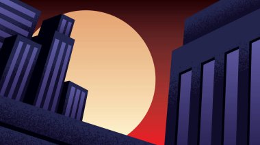 Süper kahraman arka plan gece