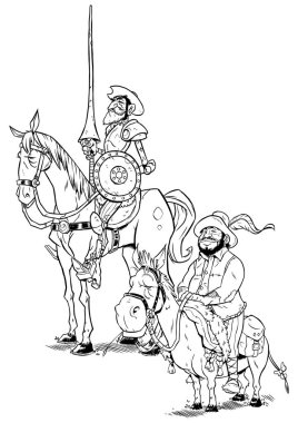 Don Kişot ve Sancho Panza Beyaz