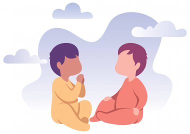 Bebekler düz tasarım