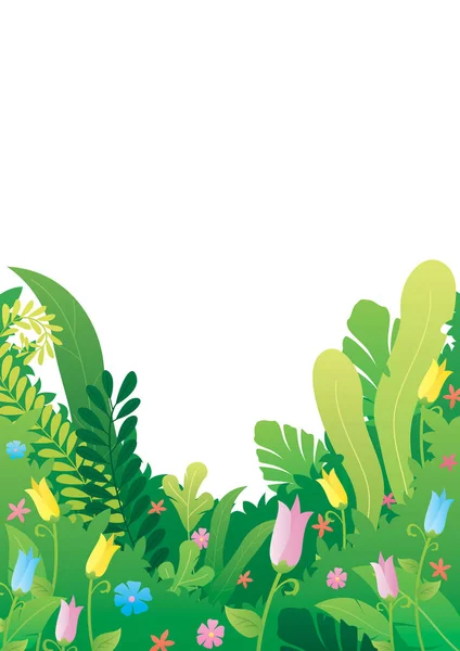 Nature Background Border — Stock Vector