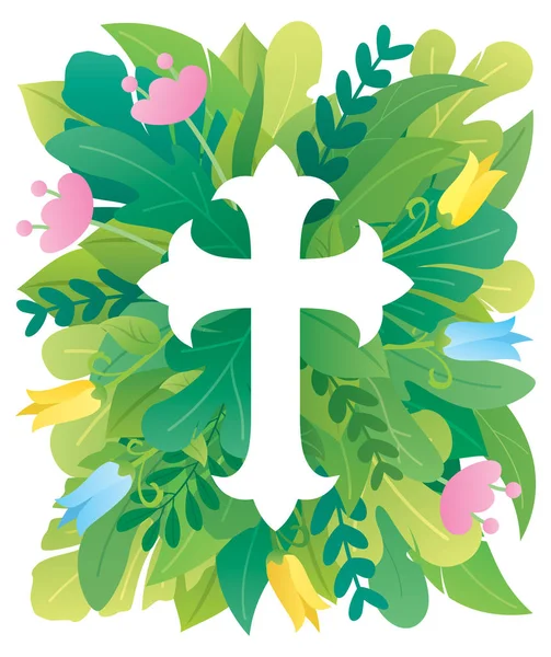 抽象基督教的十字架 — 图库矢量图片