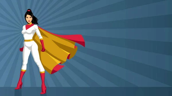 Superheroine Asian Ray Light — Stock Illustration Superheroine Asian Ray Light Royalty Free Stock Vectors