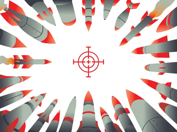 火箭攻击框架 — 图库矢量图片