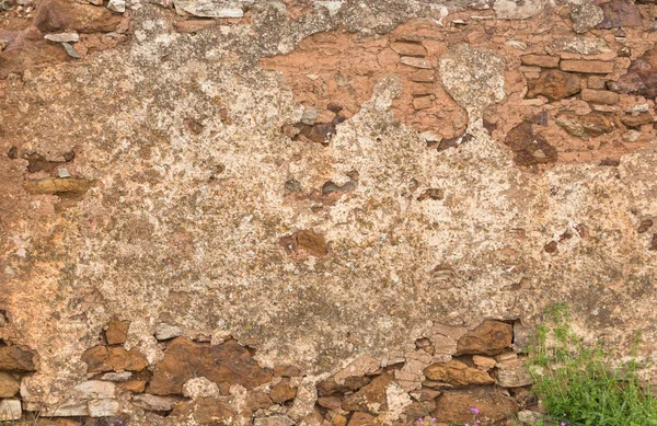 Oude Rode Steen Bakstenen Muur Achtergrond Textuur — Stockfoto