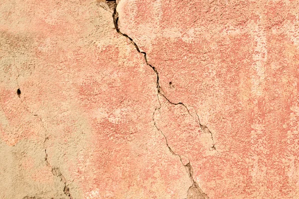 Grote Spleet Voort Muur Close Achtergrond Textuur — Stockfoto
