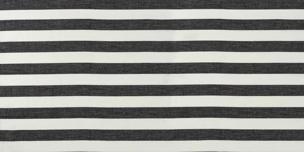 Black and white simple striped classic fabric closeup, clean background. — Stock Photo, Image