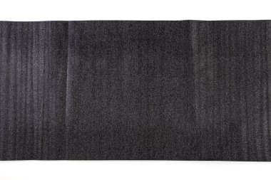 Beyaz arka planda siyah ince köpük film portre.