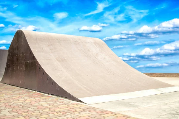 Big jumps in skate park.