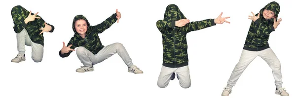 Rapaz Estilo Hip Hop Moda Crianças — Fotografia de Stock