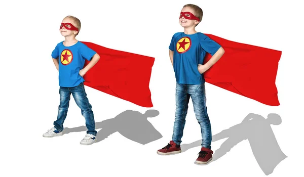 Takım Süper Kahramanları Beyaz Arka Plan Üzerinde Izole Bir Süper — Stok fotoğraf