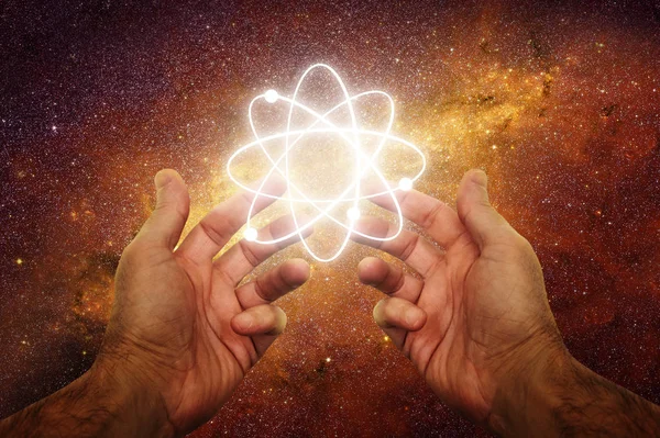 Conexión Humana Con Energía Del Universo — Foto de Stock