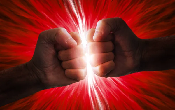 Shock Fists Red — Stock Photo, Image