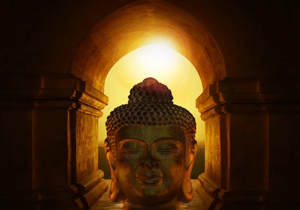 Kopf Des Buddhas — Stockfoto