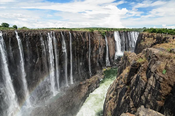 Amazing Victoria Falls view, Zimbabwe, Afrika — Stock fotografie