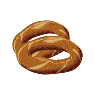 Geleneksel lezzetli ve aromatik simit simit.