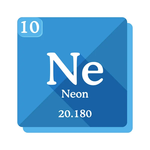 Elemento Chimico Neon Tavola Periodica Degli Elementi Icona Neon Sfondo — Vettoriale Stock