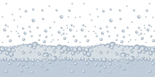 Agua hirviendo o burbujas de aire en agua 2d patrón sin costura . — Vector de stock