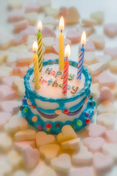 Днем Рождения Торт Свечами Лицензионные Стоковые Фото