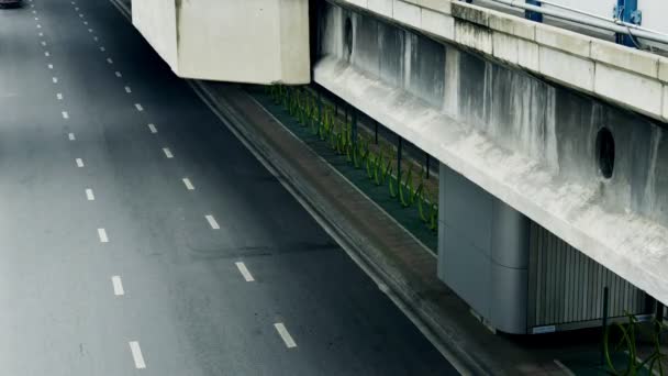 Time Lapse Shot Auto Movimento Traffico Nel Quartiere Occupato Dello — Video Stock