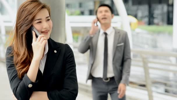 Concepto Equilibrio Vida Laboral Las Empresas Jóvenes Joven Pasante Negocios — Vídeos de Stock