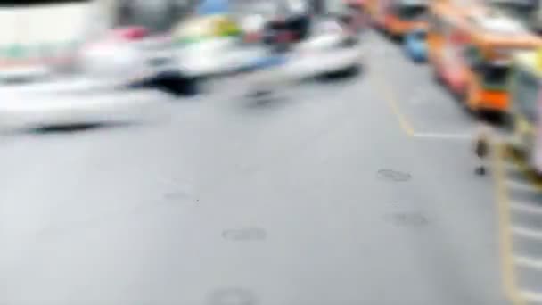 Kippschaltung Zeitraffer Des Verkehrs Auf Der Straße Von Bangkok Thailand — Stockvideo