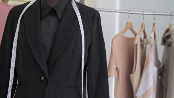 Petit Fond Maison Couturier Panorama Cadre Bureau Domicile Créateur Mode — Video
