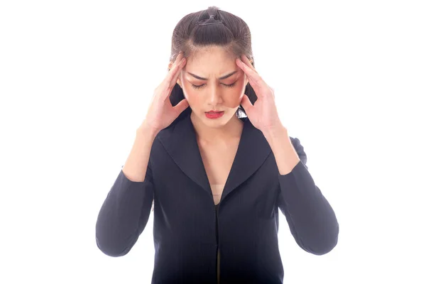 Thinking business woman portrait. — Stock Photo, Image