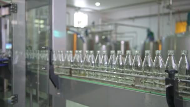 Palack Töltő Gép Automatikus Folyékony Üveg Nagy Sebességű Töltőgép Gyártási — Stock videók