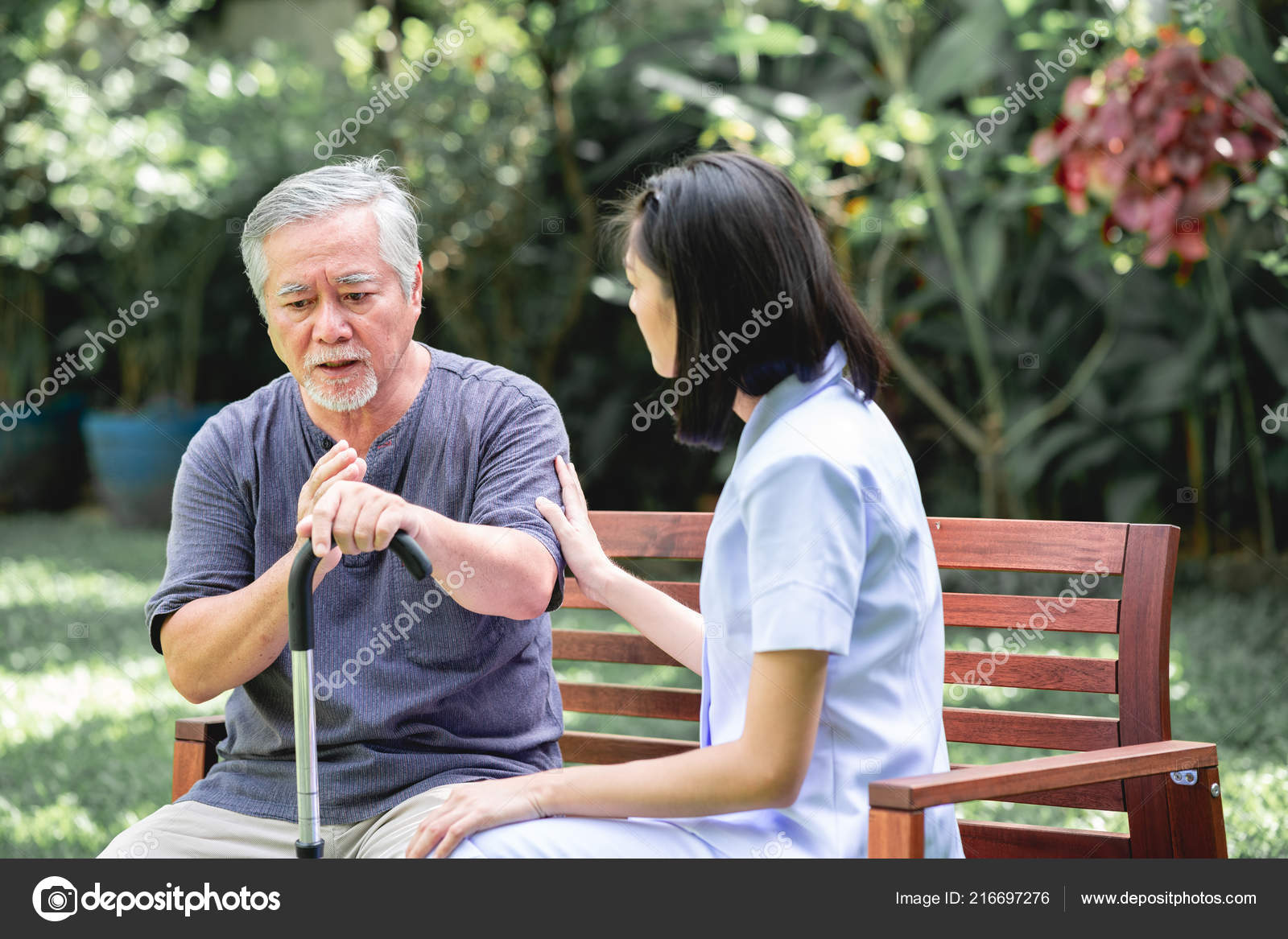 asian girl with old man