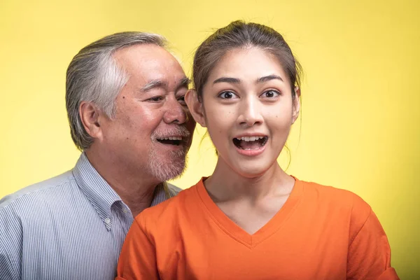 Quel Est Votre Secret Chère Vieil Homme Asiatique Avec Jeune — Photo