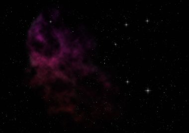 Uzayda bir yıldız alanı bir nebula ve gaz yoğunluğu. Bu görüntünün elementleri NASA tarafından desteklenmektedir .