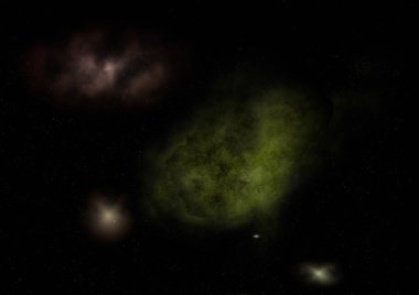 Uzaya karşı parlayan nebula ve yıldız alanı. Bu görüntünün elementleri NASA tarafından desteklenmektedir .