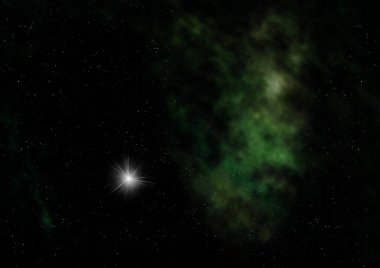 Uzayda bir yıldız alanı bir nebula ve gaz yoğunluğu. Bu görüntünün elementleri NASA tarafından desteklenmektedir .