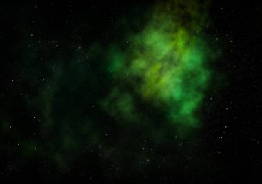 Uzayda bir yıldız alanı bir nebula ve gaz yoğunluğu. Bu görüntünün elementleri NASA tarafından desteklenmektedir .