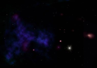 Uzayda bir yıldız alanı bir nebula ve gaz yoğunluğu. Bu görüntünün elementleri NASA tarafından desteklenmektedir .