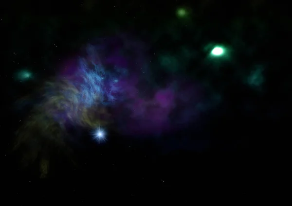 Uzaya Karşı Parlayan Nebula Yıldız Alanı Görüntünün Elementleri Nasa Tarafından — Stok fotoğraf