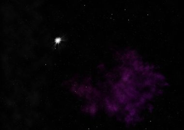 Uzayda bir yıldız alanı bir nebula ve gaz yoğunluğu. Bu görüntünün elementleri NASA tarafından döşenmiştir. 3B görüntüleme