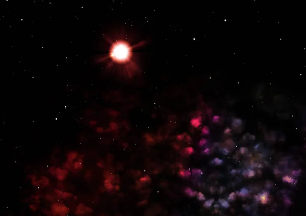 Star field in space and a nebulae — Stock Photo, Image