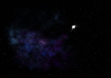 Sonsuz bir yıldız alanının küçük bir parçası