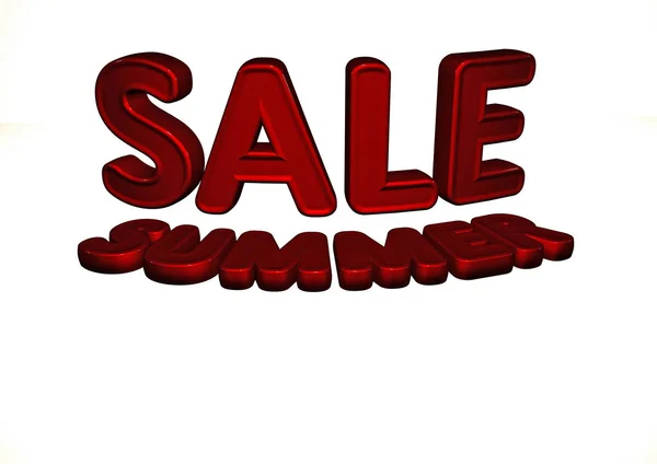 Inscription dimensionnelle de SUMMER SALE. rendu 3D . — Photo