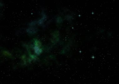 Uzayda bir yıldız alanı bir nebula ve gaz yoğunluğu. Bu görüntünün elementleri NASA tarafından desteklenmektedir .