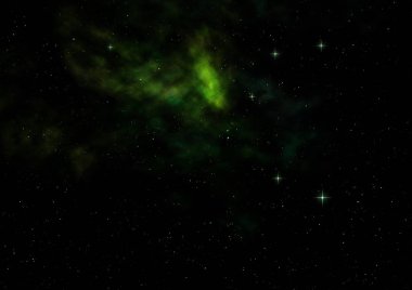 Uzaya karşı parlayan nebula ve yıldız alanı. Bu görüntünün elementleri NASA tarafından desteklenmektedir .
