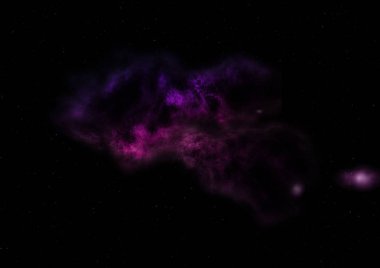 Uzaya karşı parlayan nebula ve yıldız alanı. Bu görüntünün elementleri NASA tarafından desteklenmektedir .