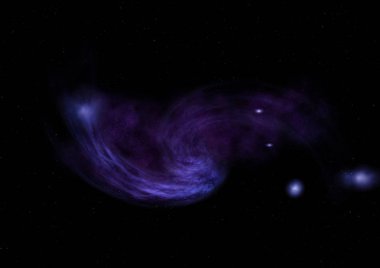 Uzayda bir yıldız alanı bir nebula ve gaz yoğunluğu. Bu görüntünün elementleri NASA tarafından desteklenmektedir .
