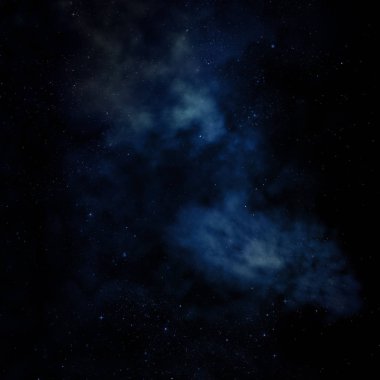 Uzaya karşı parlayan nebula ve yıldız alanı. Bu görüntünün elementleri NASA tarafından desteklenmektedir .