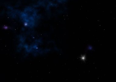 Uzayda bir yıldız alanı bir nebula ve gaz yoğunluğu. Bu görüntünün elementleri NASA tarafından desteklenmektedir .