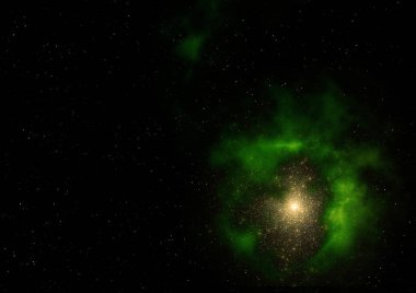 Uzaya karşı parlayan nebula ve yıldız alanı. Bu görüntünün elementleri NASA tarafından desteklenmektedir .
